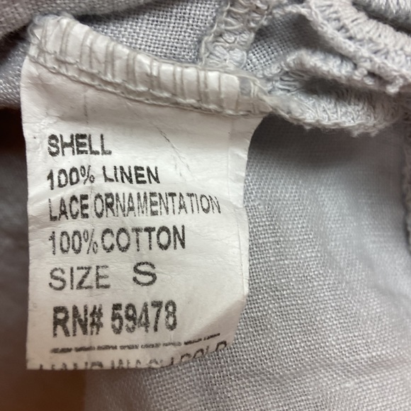 Carla Conti fashionable women linen top Size S made in Italy also have it in M - Picture 6 of 6